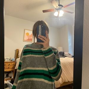 Urban Outfitters Stripped Mock Neck Sweater